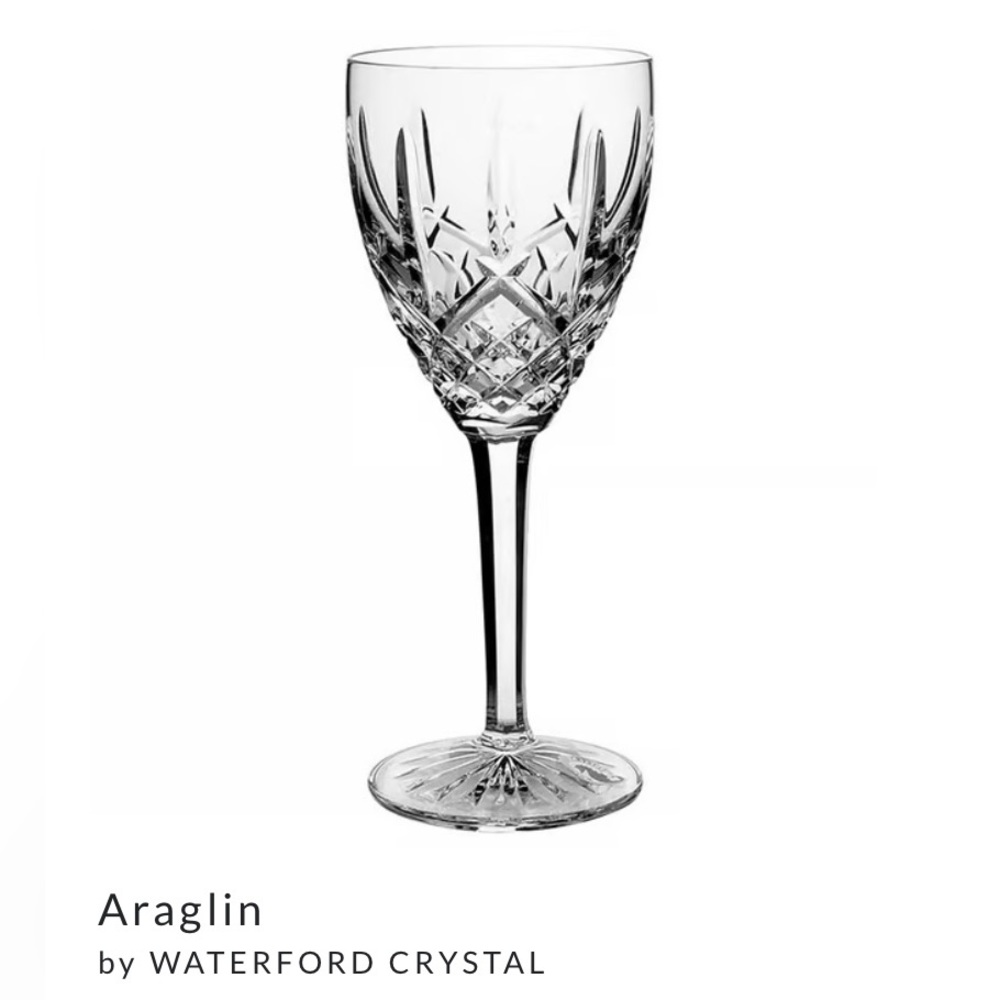 Waterford crystal white wine glass - Araglin pattern